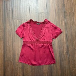 BCBG MaxAzria silk babydoll blouse